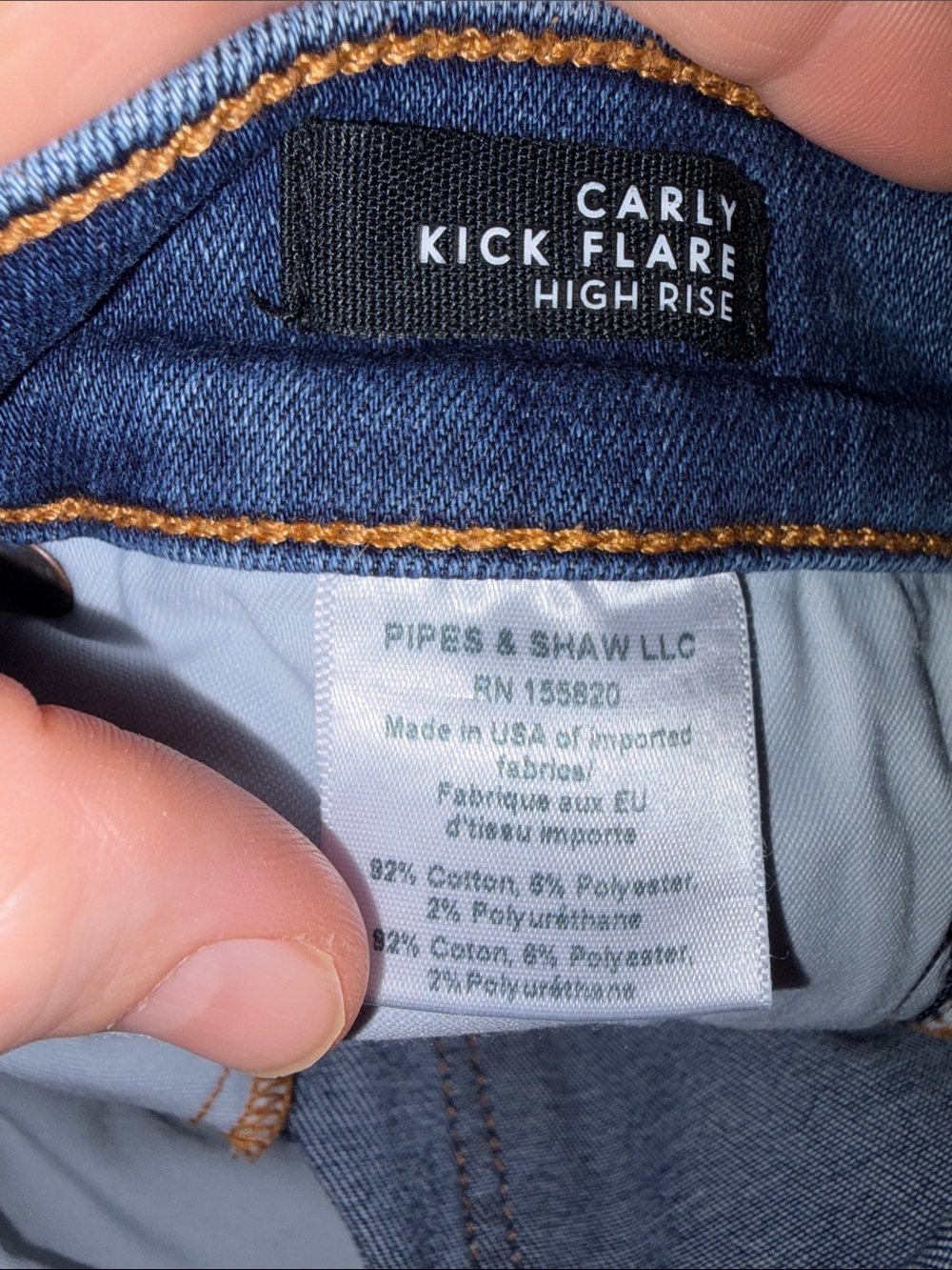 Veronica Beard Carly Kick Flare High Rise Jeans in Bright Blue Wash. - Picture 8 of 10